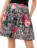Xscape Black Printed Spaghetti Strap V Neck Fit And Flare Dress-Size 10 by Vanessa Jane