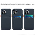 Shockproof Rubber Card Holder Wallet Case for iPhone 17 Pro Max 16 15 14 by Merch Section