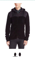 Kenneth Cole REACTION Mens Chunky Marled Hoody, Black, XL by Vanessa Jane
