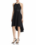 Aidan by Aidan Mattox Embellished Hi-Low Cocktail Dress-Black by Vanessa Jane