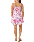 Miken Purple Tie-Dye Juniors Printed Tiered Pom-Pom Cover-Up, Us X-Small by Vanessa Jane