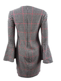 LAUREN RALPH LAUREN Womens Houndstooth Bell Sleeves Cocktail Dress,Size 14P by Vanessa Jane