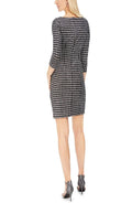 Jessica Howard Women's Glitter Houndstooth Sheath Dress Black by Vanessa Jane