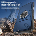 Magnetic Ring Stand Case with Camera Cover for iPhone 17 16 15 14 13 12 Pro Max Black by Merch Section