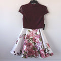 City Studios Juniors 2-Pc. Lace & Floral Dress Fit & flare silhouette Size 11 by Vanessa Jane