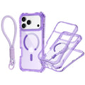 MagSafe 3-in-1 Clear Case with Strap for iPhone 17 Pro Max Air 16 15 14 13 12 11 Black by Merch Section
