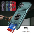Shockproof Magnetic Ring Holder Card Wallet Case for iPhone 17 16 15 Pro Max 14 by Merch Section