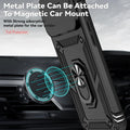 Military Grade Case for iPhone 17 Pro Max with Slide Camera Cover Black by Merch Section