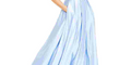 Blondie Nites Juniors Strapless Crisscross Gown Blue/Black, Size 3 by Vanessa Jane