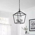 Home Decorators Collection Weyburn 4-Light Black and Polished Chrome Caged Chand by Vanessa Jane