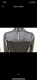 Jump Junior's Embellished Neck Split Sleeve a Line Dress, Black, Size 3/4 by Vanessa Jane