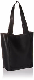 Calvin Klein Karsyn White Black Nappa Leather Stud Belted North/South Tote by Vanessa Jane