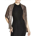 Aqua Shimmering Crinkle Silk Blend Evening Wrap by Vanessa Jane
