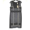 Chicos Ponte Pieced Jacquard Jessa Sheath Dress, Size L/14 by Vanessa Jane