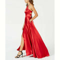 Blondie Nites Juniors Tie-Back Evening Gown, Red, Size 0 by Vanessa Jane