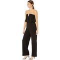 Bebe Women Black Scuba Crepe Strapless Jumpsuit V Notch, Size XS by Vanessa Jane