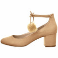 Charles by Charles David Libby Pom Pom Pumps - Nude,Size 6 1/2 by Vanessa Jane