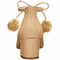 Charles by Charles David Libby Pom Pom Pumps - Nude,Size 6 1/2 by Vanessa Jane