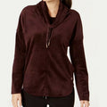 Calvin Klein Velour Cowl Neck Drawstring Performance Sweatshirt by Vanessa Jane