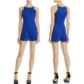 Aqua Stunning High Neck Scallop Romper, Azalea, Size Small by Vanessa Jane