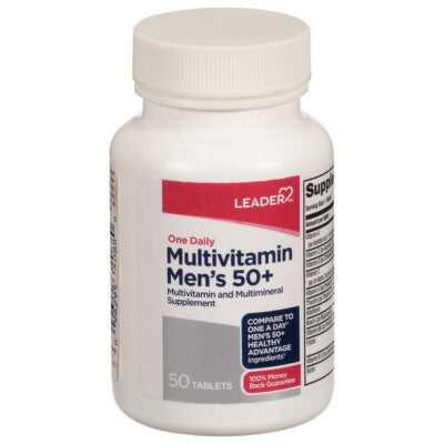 LEADER(TM) MULTIVITAMIN MEN'S 50+ TABLETS 50 CT (COMPARE TO ONE A DAY) by Pasteur Pharmacy