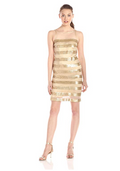 Minuet Women's Dress Metallic Stripe Sheer, Size Small by Vanessa Jane