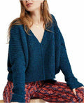 Free People Moonbeam V-Neck Alpaca Sweater, Size XS by Vanessa Jane