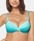 Bleu by Rod Beattie Womens Ombre Underwire Swim Top by Vanessa Jane
