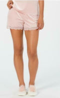 I.n.c. Lace-Trim Velvet Pajama Shorts by Vanessa Jane