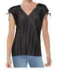 Alfani Pleated Ruched Top by Vanessa Jane