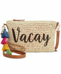I.N.C. International Concepts Women's Tropical Straw Crossbody Bag by Vanessa Jane