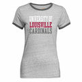 Camp David Womens Ringer Louisville Cardinals T Shirt , Size Large by Vanessa Jane