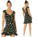 Free People Womens Like A Lady Sleeveless Printed Mini Dress, Black, Size Small by Vanessa Jane