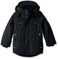 Big Chill Little Boys Quiltd Expedition Jacket W Hood, Black, Size 5 by Vanessa Jane