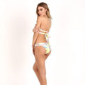 Tori Praver Floral Myra Wrap Bikini Top, Size Small /Limoncello by Vanessa Jane
