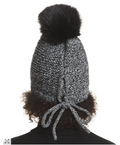 Kyi Kyi Knitted Faux Fur Pom Pom Hat by Vanessa Jane