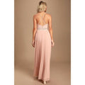 Lulus Romantic Intentions Blush Lace Pleated Backless Dress, Size Medium by Vanessa Jane
