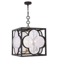 Elegant Lighting 1526D18ACAG Trinity 4 Light 18 Wide Single Taper Candle Style by Vanessa Jane