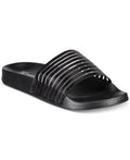 INC International Concepts Metallic Mesh Stripe Pool Slides by Vanessa Jane