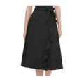 Calvin Klein Ruffled Faux-Wrap Skirt by Vanessa Jane