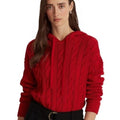 Lauren Ralph Lauren Cable-Knit Cotton Hoodie Sweater by Vanessa Jane