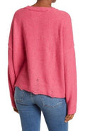 Frayed Denim Gwen Distressed Sweater, Size Small by Vanessa Jane