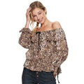 American Rag Juniors Printed Off-the-Shoulder Top by Vanessa Jane