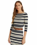 Ralph Lauren Striped Ribbed Boatneck Sweater by Vanessa Jane