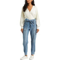 Ralph Lauren Womens Blue Denim Pocketed Tie Cargo Pants,Size 16 by Vanessa Jane