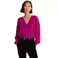 Lauren Ralph Lauren Blouson-Sleeve Cardigan by Vanessa Jane