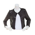 R&M Richards 3/4 Sleeve Sequin Embellished Bolero,Size Small by Vanessa Jane
