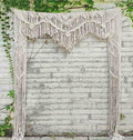 Riseon Large 71 W x 86 L Handmade Macrame Wedding Backdrop, Macrame Wedding Arch by Vanessa Jane