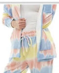 Roudelain Loungewear Zip Front Hoodied Size M by Vanessa Jane