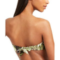 Bar III Green Jungle Moon Printed Twist Bandeau Bikini Swim Top, Us X-Small by Vanessa Jane